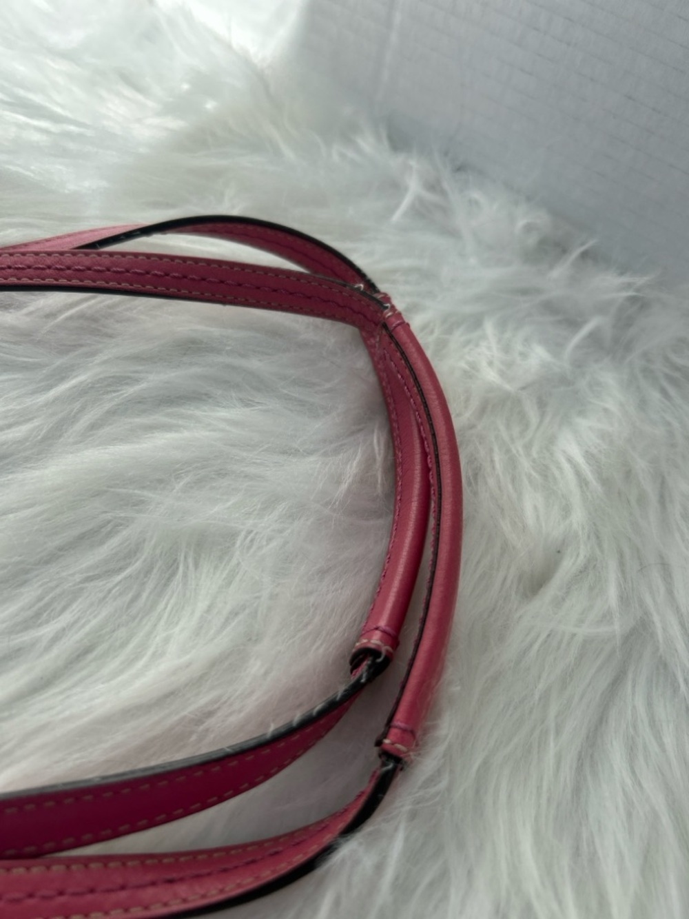 Coach Beige Signature Carriage Tote with Pink Trim - Picture 6 of 6